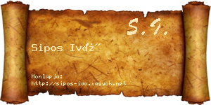 Sipos Ivó névjegykártya
