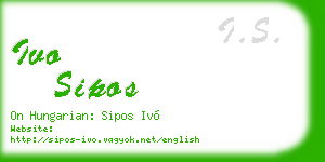 ivo sipos business card